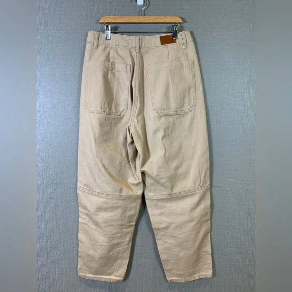 Twik Beige Cropped Carpenter Pants - Picture 3 of 9